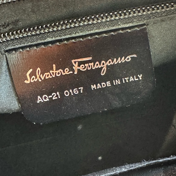 Salvatore Ferragamo Handbag Gancini 2 Way Leather Orange Used - Picture 8 of 10